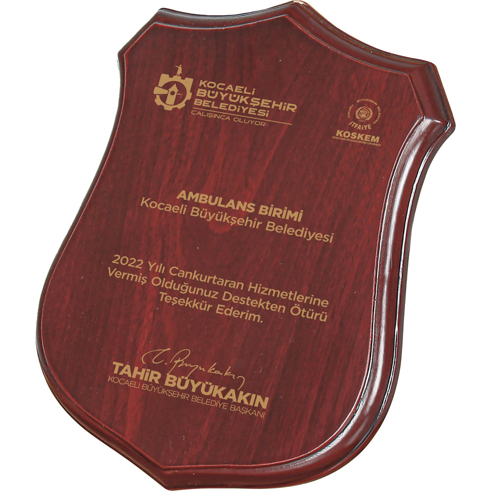 BK-75 Ahşap Plaket